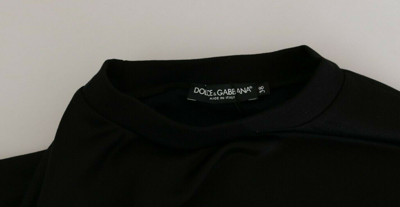 Pre-owned Dolce & Gabbana Sweater Black Cotton Crewneck Pullover It42 / Us8 / M Rrp $960