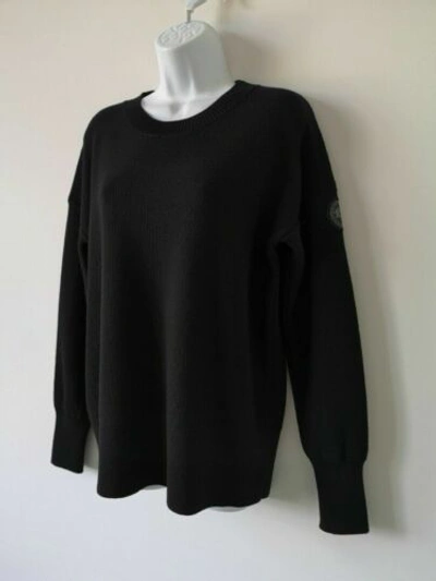 Pre-owned Canada Goose Auth  Black Label Black Aleza Merino Sweater Ladies Medium