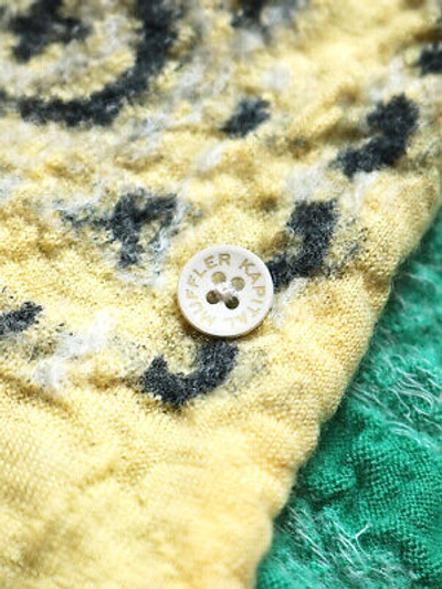 Pre-owned Kapital Capital Milling Wool Muffler " Pastel Bandana Cross " Scarf Japan In Mint Green