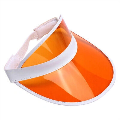 Pre-owned Nicky Bigs Novelties Orange Tennis Beach Plastic Clear Sun Bingo Dealer Golf Casino 100 Pack Visors