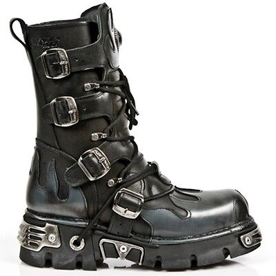 Pre-owned New Rock Rock Boots Unisex Style 591 S2 Silver