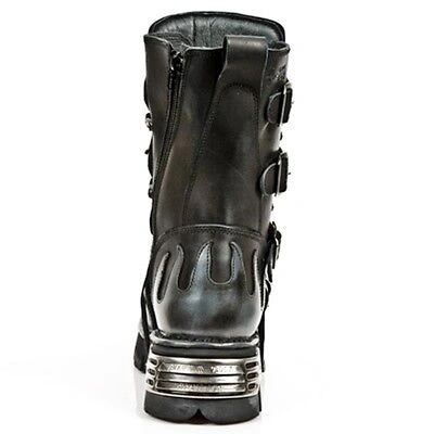 Pre-owned New Rock Rock Boots Unisex Style 591 S2 Silver