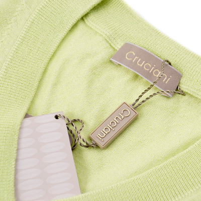 Pre-owned Cruciani $850  Melon Green Lightweight Cashmere-silk Sweater Slim S (eu 48)