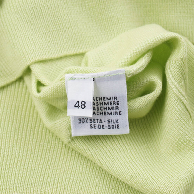 Pre-owned Cruciani $850  Melon Green Lightweight Cashmere-silk Sweater Slim S (eu 48)