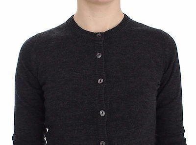 Pre-owned Dolce & Gabbana Gray Wool Button Cardigan Sweater Top It38 / Us4 / S Rrp $1100