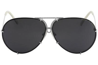 Pre-owned Porsche Design P'8478 P8478 P White Pilot Sunglasses 66mm W/extra Lenses In Gray