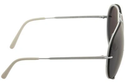 Pre-owned Porsche Design P'8478 P8478 P White Pilot Sunglasses 66mm W/extra Lenses In Gray