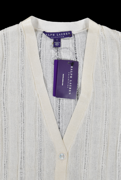 Pre-owned Ralph Lauren Purple Label Lightweight Cashmere Silk Cardigan Sweater $2198 In White