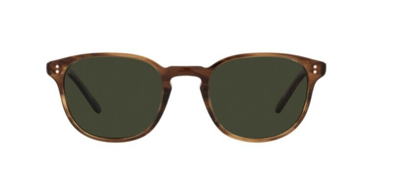 Pre-owned Oliver Peoples 0ov5219s Fairmont Sun 1724p1 Brown/g-15 Polar Men's Sunglasses