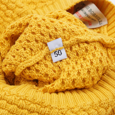 Pre-owned Luigi Borrelli Borrelli Napoli Colorblock Patterned Bubble Knit Cotton Sweater M (eu 50) In Yellow