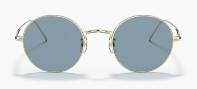 Pre-owned Oliver Peoples 0ov1293st G. Ponti-3 503556 Soft Gold Titanium Unisex Sunglasses In Cobalto