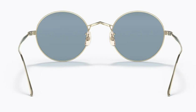 Pre-owned Oliver Peoples 0ov1293st G. Ponti-3 503556 Soft Gold Titanium Unisex Sunglasses In Cobalto