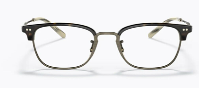 Pre-owned Oliver Peoples 0ov5468 Kesten 1666 Antique Gold/362/horn Unisex Eyeglasses In Clear