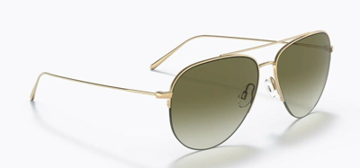 Pre-owned Oliver Peoples 0ov1303st Cleamons 52928e Gold Gradient Unisex Sunglasses In Green