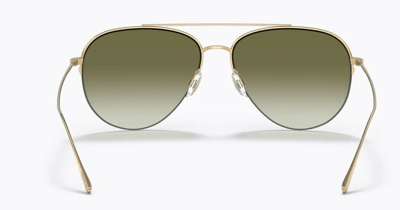 Pre-owned Oliver Peoples 0ov1303st Cleamons 52928e Gold Gradient Unisex Sunglasses In Green