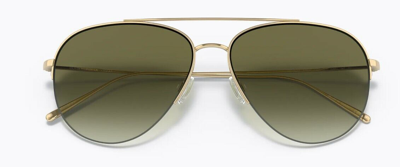 Pre-owned Oliver Peoples 0ov1303st Cleamons 52928e Gold Gradient Unisex Sunglasses In Green