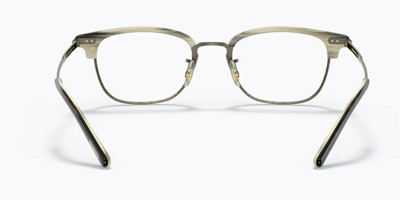 Pre-owned Oliver Peoples 0ov5468 Kesten 1666 Antique Gold/362/horn Unisex Eyeglasses In Clear