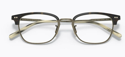 Pre-owned Oliver Peoples 0ov5468 Kesten 1666 Antique Gold/362/horn Unisex Eyeglasses In Clear