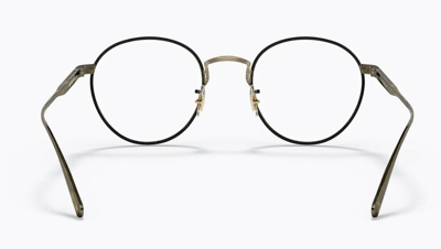 Pre-owned Oliver Peoples 0ov 1302 M Artemio-r 5297 Gold/362 Dark Tortoise Metal Eyeglasses In Blue/block