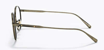 Pre-owned Oliver Peoples 0ov 1302 M Artemio-r 5297 Gold/362 Dark Tortoise Metal Eyeglasses In Blue/block