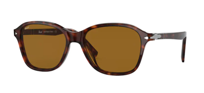 Pre-owned Persol 0po 3244s Havana/brown 24/33 Square Unisex Sunglasses