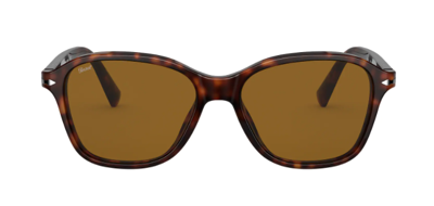 Pre-owned Persol 0po 3244s Havana/brown 24/33 Square Unisex Sunglasses