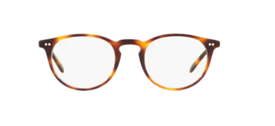 Pre-owned Oliver Peoples 0ov 5004 Riley-r 1007 Dark Mahogany Havana Unisex Eyeglasses In Clear