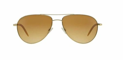 Pre-owned Oliver Peoples Ov1002 S 524251 Benedict Gold/chrome Amber Sunglasses In Chrome Amber Photo