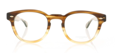 Pre-owned Oliver Peoples 0ov 5036 Sheldrake 1674 Honey Vsb Unisex Eyeglasses In Clear