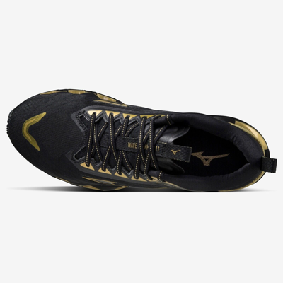 Pre-owned Mizuno Men's Running Shoes Wave Prophecy 11 Black X Gold J1gc2200 58 2022aw