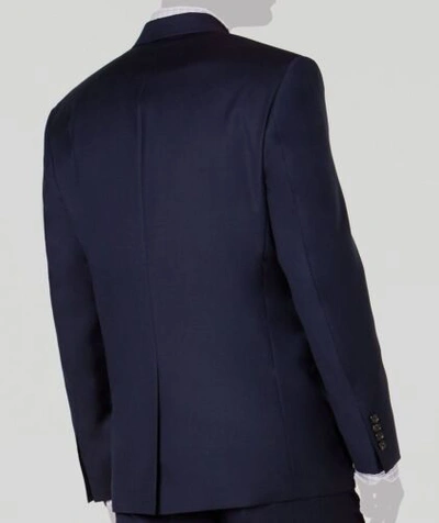 Pre-owned Lauren Ralph Lauren $450 Ralph Lauren Men's Blue Classic-fit Wool Stretch Blazer Coat Jacket 48l