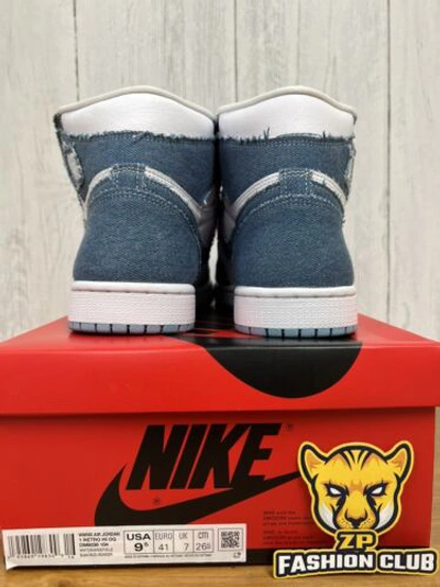 Pre-owned Jordan Nike Air  1 High Og Denim Women Size Dm9036-104 In Hands Ships Now In Multicolor