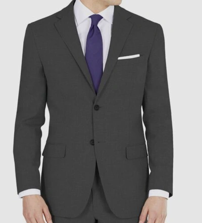 Pre-owned Dkny $495  Men's Gray Modern-fit Stretch Solid Jacket Pants 2-piece Suit Size 36r