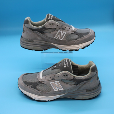 Pre-owned New Balance Size 10 - Balance 993 Grey White Silver Made In Usa Low Top Sneakers Mr993gl
