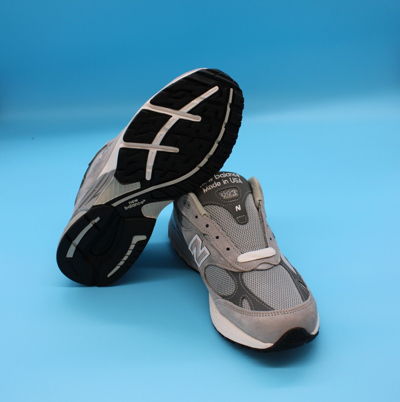 Pre-owned New Balance Size 10 - Balance 993 Grey White Silver Made In Usa Low Top Sneakers Mr993gl