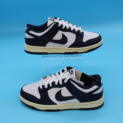 Pre-owned Nike Size 6.5w -  Dunk Low Vintage Navy White Low Top Sneakers 2022 Dd1503-115