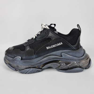 Pre-owned Balenciaga Triple S Black Clear Sole Sneakers | ModeSens