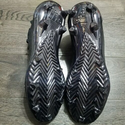 Pre-owned Adidas Originals Adidas Adizero Primeknit Football Cleats Mens Size 8-13 Triple Black Chrome In Silver