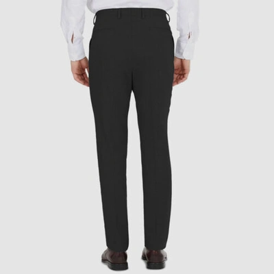 Pre-owned Dkny $585  Men's Black Modern-fit Stretch Solid Jacket Pants 2 Piece Suit 38r