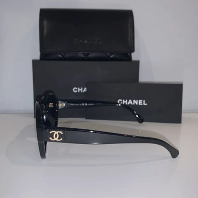 Pre-owned Chanel Brand  Women Sunglasses Ch 5467-b C622t8 Black Grey Polarized In Gray