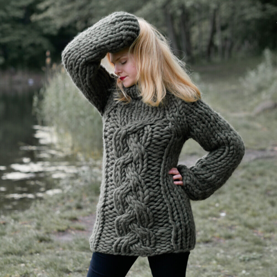 Pre-owned Panapufa Organic Chunky Knit Sweater Short Jumper Cardigan 100% Bio Merino Wool Us In Sand