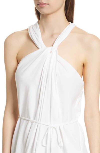 Pre-owned Vince Twist Front White Dress Size Small L84403