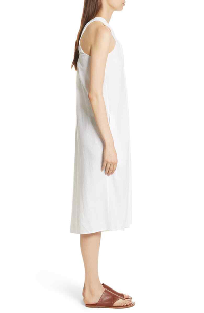 Pre-owned Vince Twist Front White Dress Size Small L84403