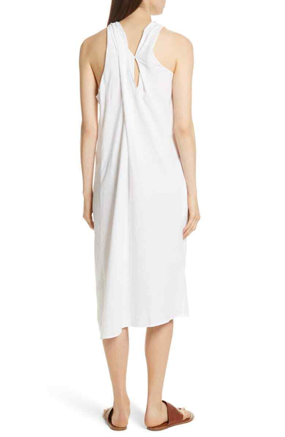 Pre-owned Vince Twist Front White Dress Size Small L84403