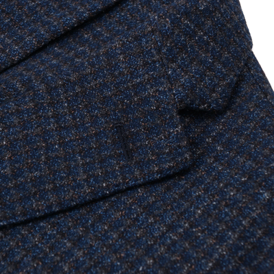 Pre-owned Boglioli Deep Blue Woven Check Wool-silk 'k Jacket' Sport Coat 38r (eu 48)