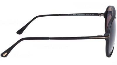 Pre-owned Tom Ford Samson 909 02d Matte Black / Polarized Gray Sunglasses Tf909 02d