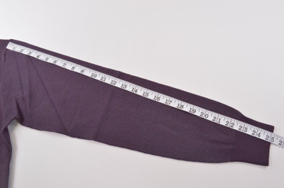 Pre-owned Luciano Barbera Collared Sweater 48 S Us In Purple W/ Gray Wool & Silk