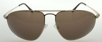Pre-owned Tom Ford Nicholai Gold / Brown Sunglasses Tf189 28j James Bond