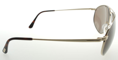 Pre-owned Tom Ford Nicholai Gold / Brown Sunglasses Tf189 28j James Bond