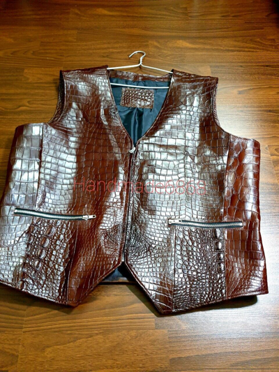 Real Alligator Leather Jacket Made To Measure-Customize Crocodile Jacket